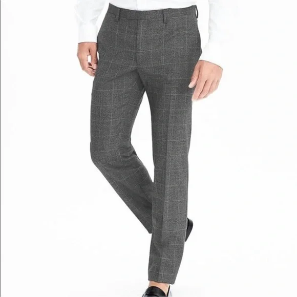Banana Republic | Pants | Banana Republic Mens Slim Fit Dress Pants Gray  Plaid Size 33 X 34 | Poshmark